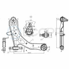 10x Front Control Arms Tie Rods Sway Bar End Links For 2001-2006 Hyundai Elantra 6B93BC-57