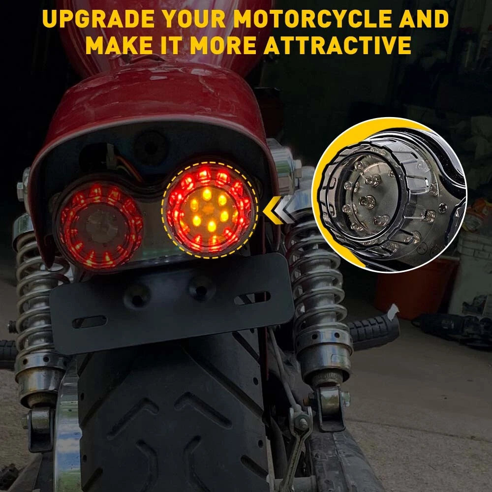 For Honda Shadow VLX 600 VT750 1100 Dual Rear LED Turn Signals Brake Tail Light 6B93BC-57