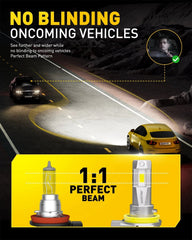 AUXITO H11 LED Headlight Bulbs High Low Beam 6500K Bright White CANBUS M3S EOA AUXITO