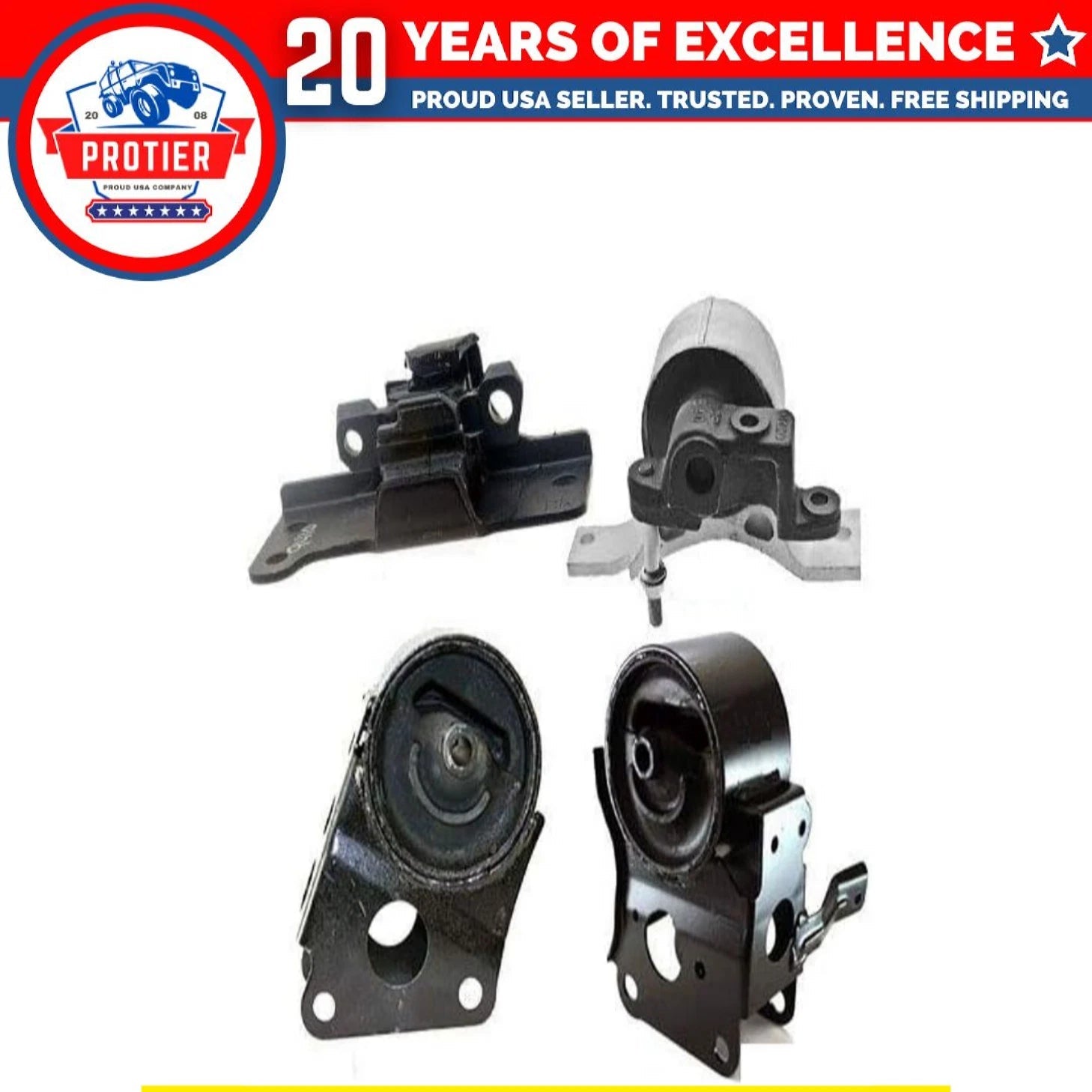 Motor & Trans Mount 4PCS for Nissan Maxima/ Altima/ Quest 3.5L Auto w/o Sensor 6B93BC-57