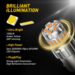 1157 2357 LED Reverse Tail Canbus Turn Signal Light Bulb Amber DRL 2x 4X 10X USA 6B93BC-57