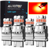 AUXITO 4X 3157 Super LED Red Strobe Flash Blinking Brake Tail Light Parking Bulb AUXITO