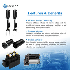 6* Air Suspension Spring Strut & Compressor & Valve Block Kit For Mercedes GL450