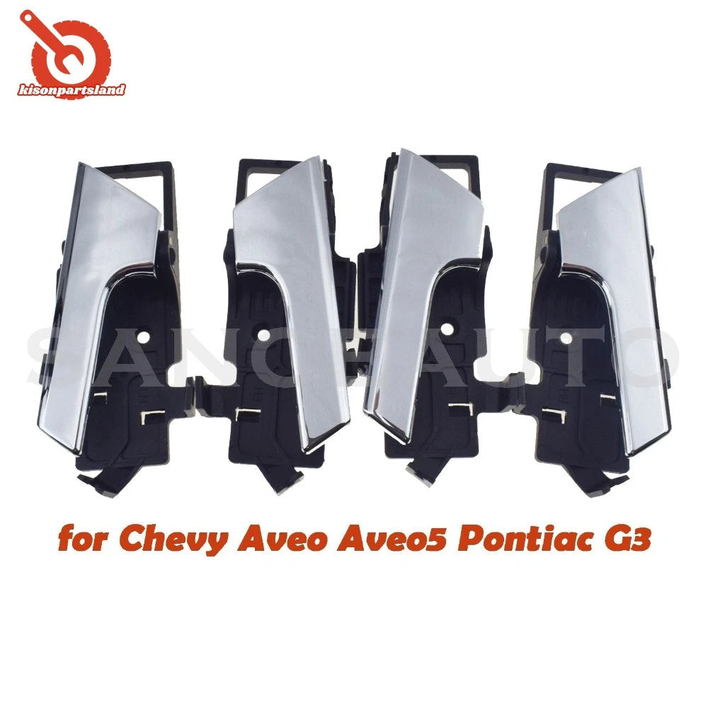 Left Right Inside Door Handles Chrome for 2007-2011 Chevrolet Aveo 2009-11 Aveo5 6B93BC-57