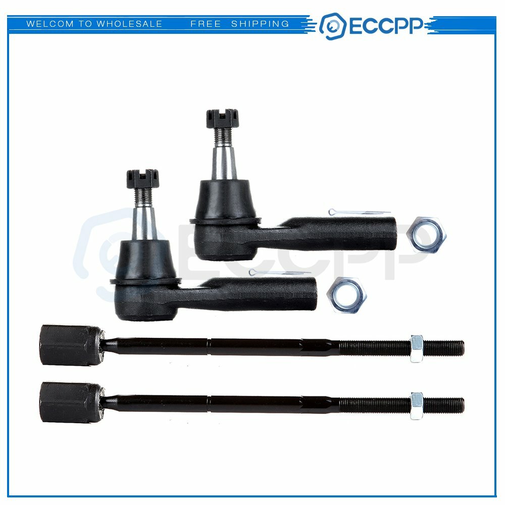 4pcs For Ford Taurus Mercury Sable Steering Front Inner & Outer Tie Rod Links 6B93BC-57