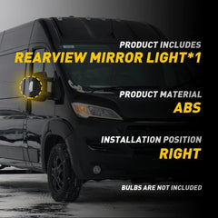 For 2014-2023 Ram ProMaster Front Right Passenger Mirror Turn Signal Light Lamp 6B93BC-57