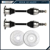 for GMC Yukon XL 1500 6.2L 5.3L 6.0L 2007-15 Front Brake Discs Rotors + CV Axle 6B93BC-57