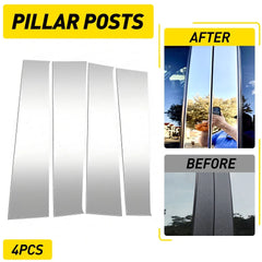 Chrome Pillar Posts for Dodge Ram 2009-2018 4pc Window Door Trim Cover Kit EOA 6B93BC-57