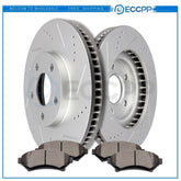 Front Ceramic Brake Pads Rotors For 1997-05 Cadillac DeVille 00-05 Chevy Impala KOEEP