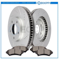 Front Ceramic Brake Pads Rotors For 1997-05 Cadillac DeVille 00-05 Chevy Impala KOEEP