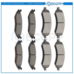 Front and Rear Brake Ceramic Pads For 2007 2008 2009 Chrysler Aspen Performance