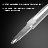 FOR FORD F150 F250 50 CAL CALIBER BULLET ALUMINUM SHORT ANTENNA CHROME SILVER EA 6B93BC-57