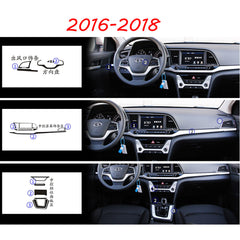 Interior Center Console Carbon Fiber Molding Sticker For Hyundai Elantra 2016-20
