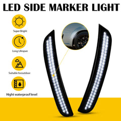 Smoke LED Side Marker Lights For 15-22 Dodge Charger R/T Scat Pack SXT GT SRT EA 6B93BC-57