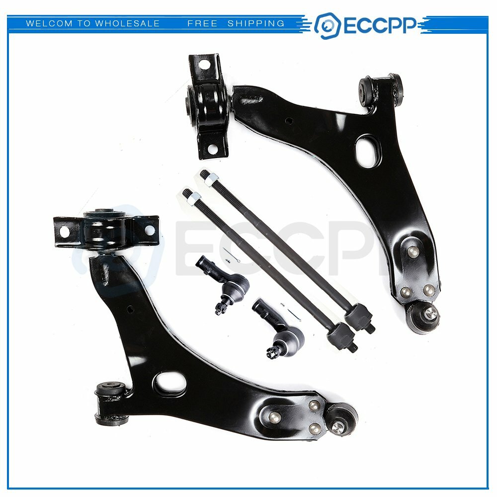 Fit For 2000-2004 Ford Focus Front Lower Control Arm Inner Outer Tie Rod End Kit 6B93BC-57