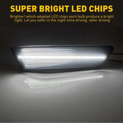 For 03-07 Infiniti G35 White Coupe LED Front Bumper Side Marker Light Smoke Lens 6B93BC-57