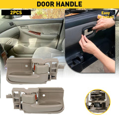 2PCS Door Handle Set For 2003 04 05 06 07 2008 Toyota Corolla Plastic Beige EOA 6B93BC-57
