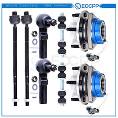 8PCS Wheel Bearing Sway Bar Link Tie Rod End Fits 2000-2004 2005 Buick Lesabre KOEEP
