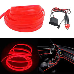 Red LED Car Accessories Interior Decor Atmosphere Wire Strip Light Lamp 5M EA 6B93BC-57