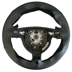 Black Perforated Leather Steering Sew-on Wheel Wrap Cover For Porsche 997 2006