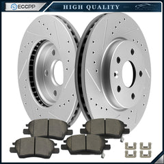 Front Disc Rotors Ceramic Brake Pads for 2016 - 2021 Chevy Cruze Volt Bolt EV 6B93BC-57