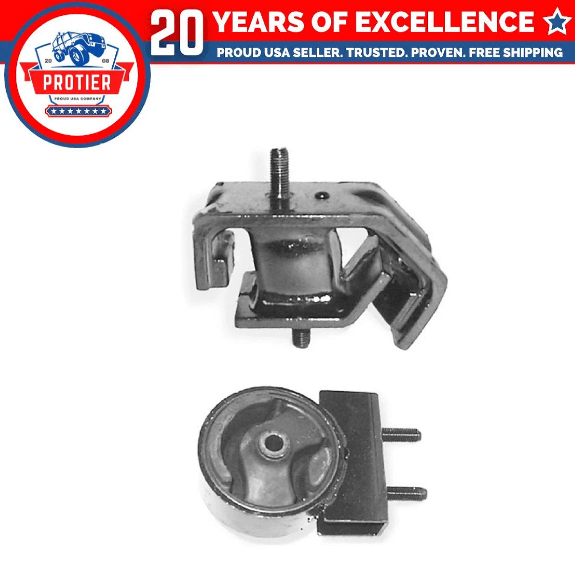Front & Rear Motor Mount Set for 1995-2002 Suzuki Esteem 1.6/1.8L Manual 2PCS 6B93BC-57