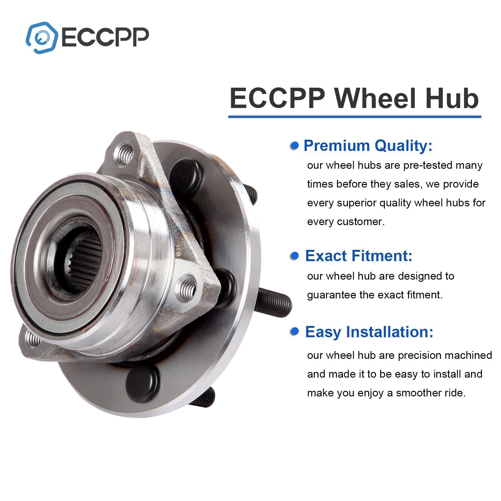 Pair Front Wheel Hub Bearings For Ford Taurus Mercury Sable Lincoln Continental 6B93BC-57