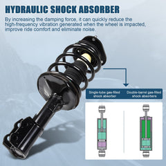 Front 2 Pcs For 2002-06 Nissan Altima 4CYL Quick Loaded Complete Struts Spring 6B93BC-57