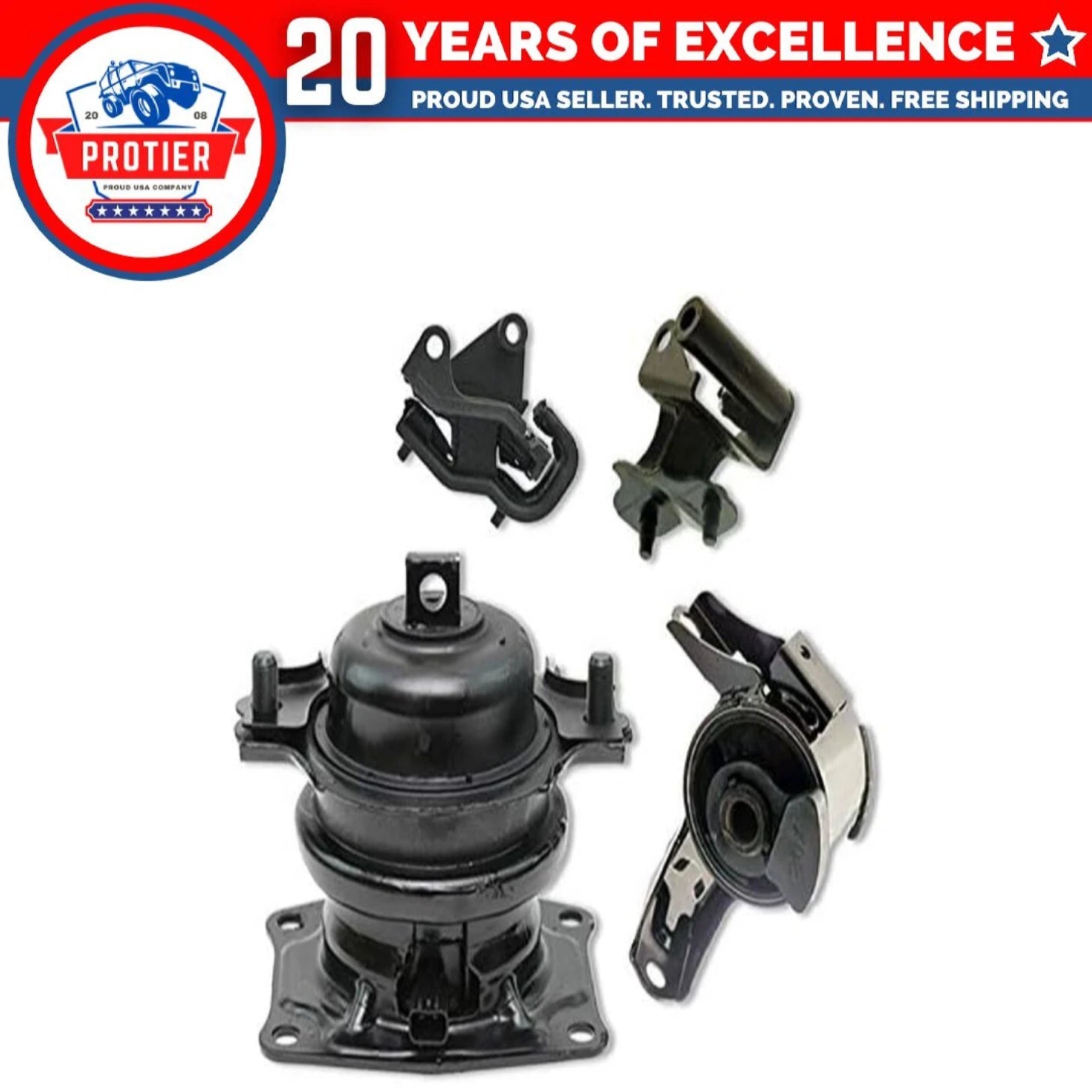 Fits 2007 Honda Odyssey 3.5L i-VTEC AUTO FR RT RR Motor & Trans Mount 4pcs : 6B93BC-57