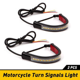 2X Switchback W/A LED Fork Turn Signal Daytime Motorcycle DRL Light Strips EOA 6B93BC-57
