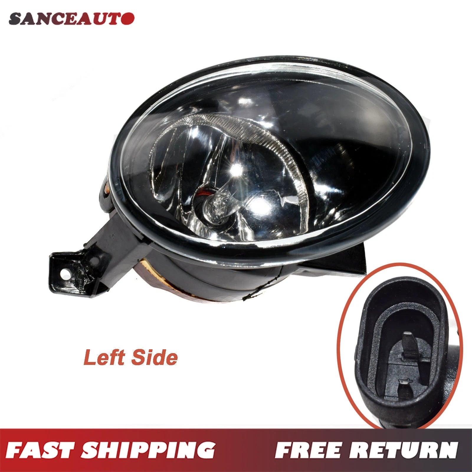 Left For VW Golf Jetta MK6 Tiguan Caddy Touran Fog Light Lamp W/ Bulb 5K0941699 6B93BC-57
