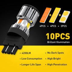3157 Switchback LED Turn Signal Lights Anti Hyper Flash WHITE AMBER Dual Color A 6B93BC-57