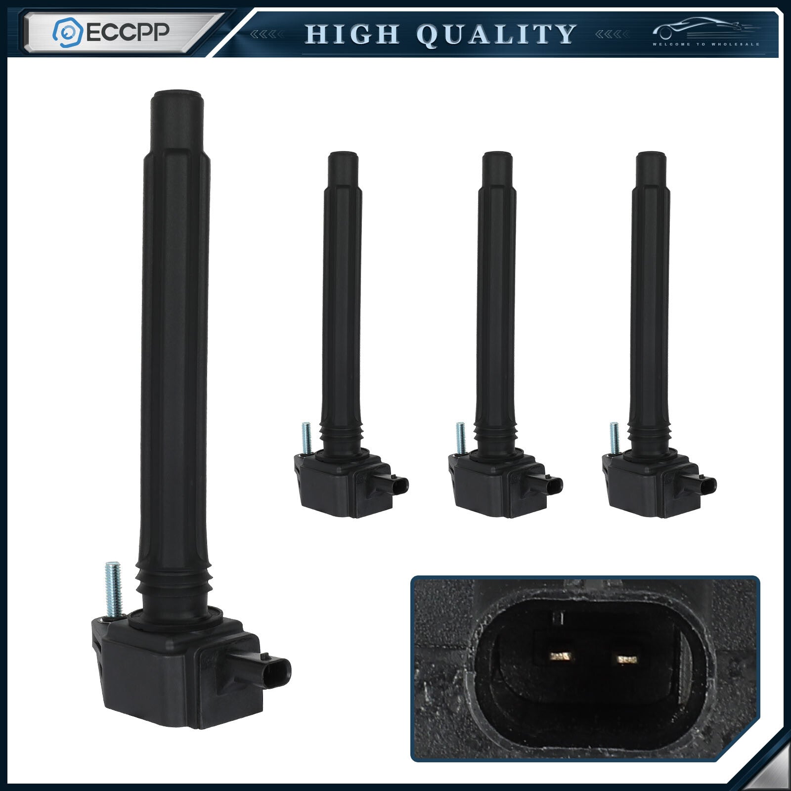 ECCPP 4 Ignition Coils For 2014-2016 Dodge Dart 2014-2020 Jeep Cherokee 2.4L L4 ECCPP