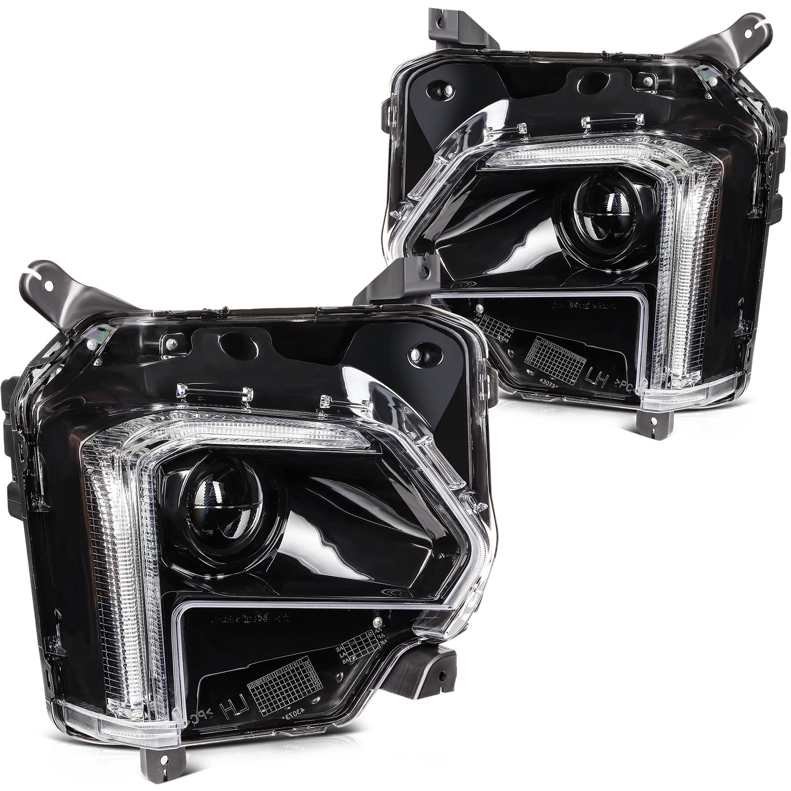 Pair Kit LED Headlights Assembly For 2022-2023 Chevrolet Traverse 3.6L Black 6B93BC-57