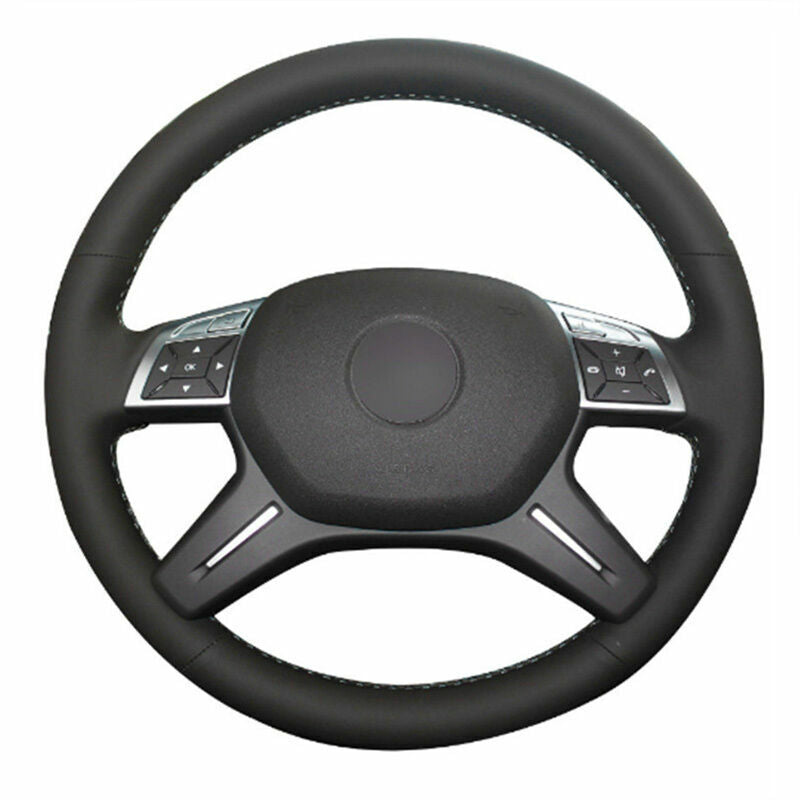 Top Leather Steering Wheel Hand-stitch on Wrap Cover For Benz GL350 ML350 6B93BC-57
