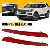 2x For 2016-2019 Ford Explorer Red Rear Bumper Reflector Lamp Light Left Right A 6B93BC-57