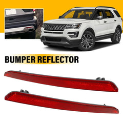 2x For 2016-2019 Ford Explorer Red Rear Bumper Reflector Lamp Light Left Right A 6B93BC-57