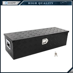 39"X13"X10" Black Aluminum Trailer Storage Tool Box Pickup Truck Bed Lock 6B93BC-57