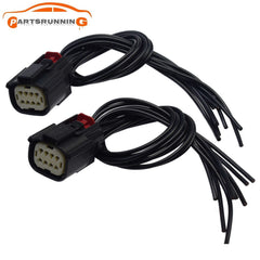 For 2016-2018 Chevrolet Camaro 2PCS Headlight Connector Pigtail 6-pin Wire 8-way