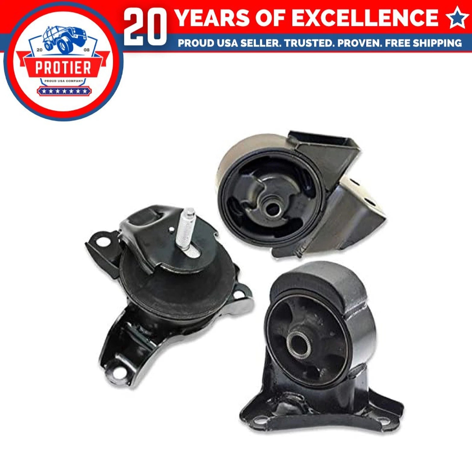 Fits 2005-2010 Hyundai Tucson/Kia Sportage 2.0L Engine Motor Mount Set 3pcs : 6B93BC-57