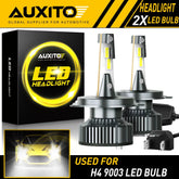 2X AUXITO H4 9003 HB2 16000LM LED Headlight High Low Beam 6500K Bulbs CANBUS Y13 AUXITO