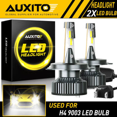 2X AUXITO H4 9003 HB2 16000LM LED Headlight High Low Beam 6500K Bulbs CANBUS Y13 AUXITO