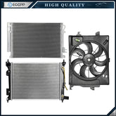 Electric Radiator Condenser Cooling Fan Kit For 2012 2013 2014-2017 Kia Rio 6B93BC-57