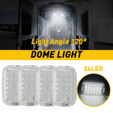 4PC For 2015-2024 Ford Transit 150 250 350 HD LED Dome Light Cargo Area Interior 6B93BC-57