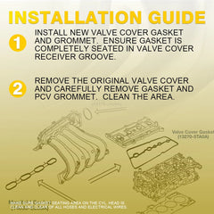 3X Valve Cover Gaskets Seals For 2013 Nissan NV200 S SV 2.0L L4 Gas 2017Juke EOA 6B93BC-57