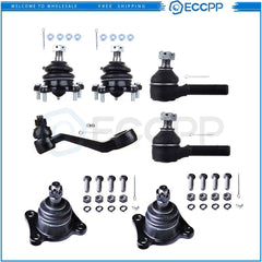 Front Ball Joints Steering Pitman Arm Outer Tie Rod End For 89-95 Toyota 4Runner
