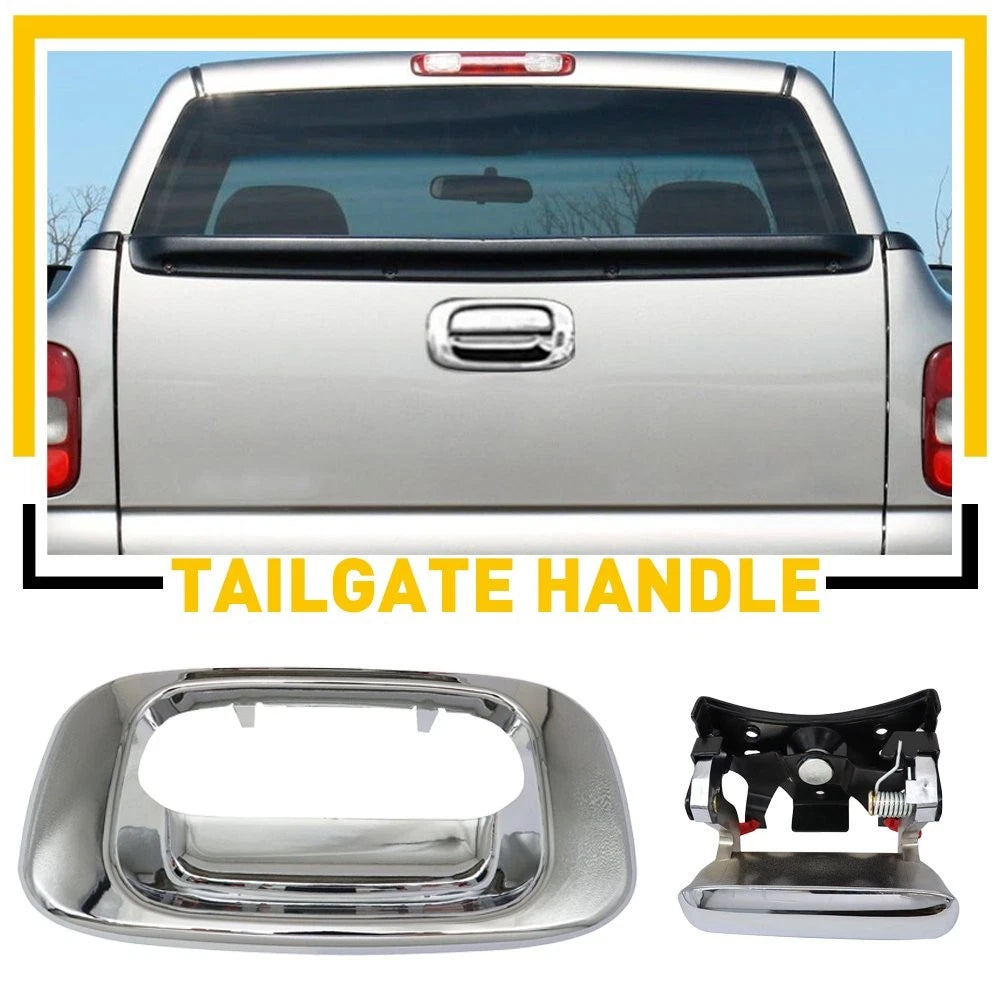 Chrome Tailgate Tail Gate & Handle Bezel for 99-07 Chevy Silverado Pickup Truck 6B93BC-57