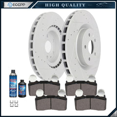 Front Drill Slot Brake Rotors & Ceramic Pads For Chevy Camaro 2010 - 15 SS 6.2L 6B93BC-57