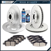 Ceramic Brake Pads And Rotors Front Rear Kit For Honda Pilot 2003-2008 Drilled 6B93BC-57