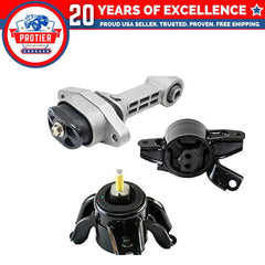 Motor & Torque Strut & Trans Mount Fit 11-16 Hyundai Elantra 1.8L Manual Trans 6B93BC-57